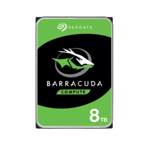 Seagate BarraCuda 8TB SATA3 256MB 3.5 inch internal hard drive for desktop PC storage front view