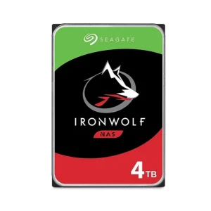 Seagate IronWolf PRO 4TB NAS 3.5 inch SATA hard drive with 256MB cache for NAS systems front view