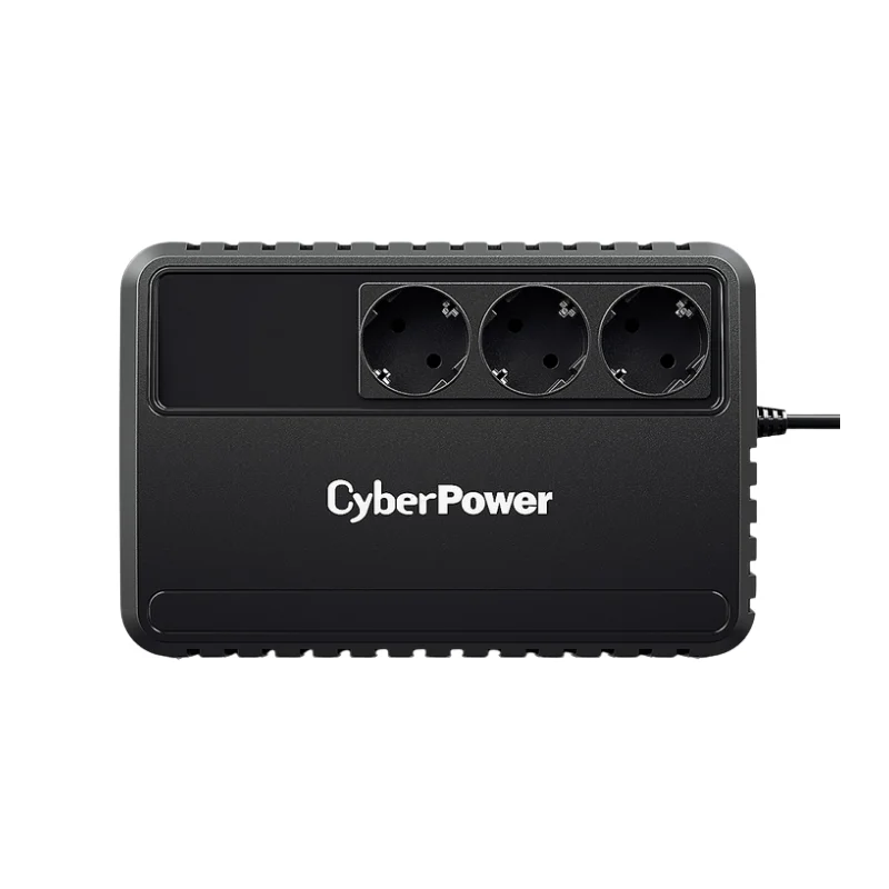 CyberPower BU650EG 650VA 360W line interactive UPS with AVR and surge protection front view
