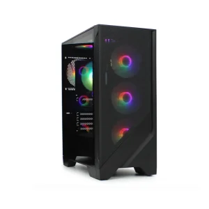 EWE PC Gaming Ryzen 7 9700X desktop computer with 32GB DDR5 RAM, 1TB NVMe SSD and NVIDIA GeForce RTX 5060 Ti 16GB graphics card front side view