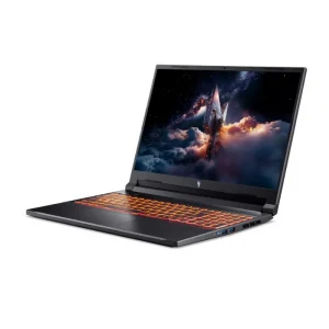 Acer Nitro Gaming laptop with Intel Core i5-13420H processor, RTX 5050 graphics, 16GB RAM and 512GB SSD on a 15.6-inch 165Hz display front side view