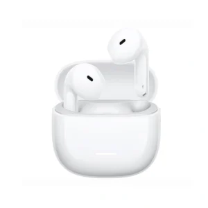 XIAOMI Buds 8 Active White BHR08JUGL wireless Bluetooth earbuds with charging case and AI noise reduction technology front view