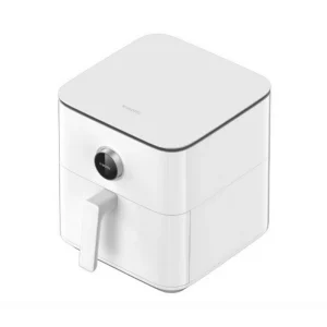 Xiaomi Smart Air Fryer 6.5L White EU BHR7358EU with Wi-Fi connectivity, LCD smart display, 12 cooking programs and 1800W power front side view