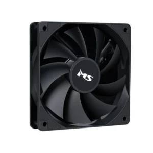 COOLER MS FREEZE B120 Black PWM 120mm PC Case Fan 4-Pin 1600 RPM front side view
