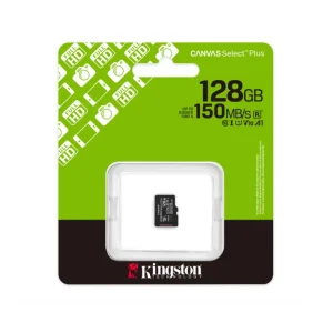 Kingston Canvas Select Plus G3 128GB SDXC Memory Card UHS-I U1 V10 A1 150MB/s front view package