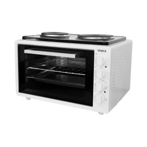 VIVAX HOME MO-4201 42L mini oven with two hot plates and 2500W power front side view