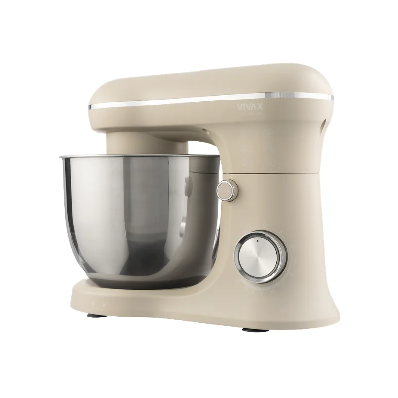 VIVAX HOME RM-41500S LUNAR 1500W kitchen robot with 10 speeds and stainless steel fin front side view rear