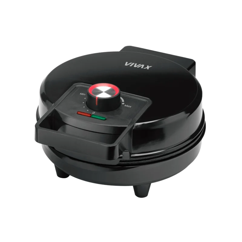 VIVAX HOME WM-1200TB 1200W waffle maker with non-stick cooking plate and thermostat front side view