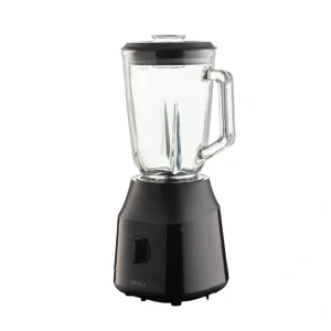 VIVAX BL-601B 600W blender with glass jar in black front side view