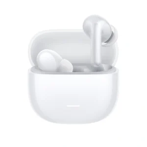Xiaomi Buds 8 Lite White wireless Bluetooth 5.4 earbuds with ANC charging case front view