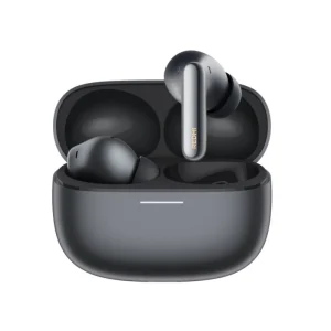 Xiaomi Buds 8 Pro Obsidian Black wireless Bluetooth 5.4 earbuds with ANC and charging case front view