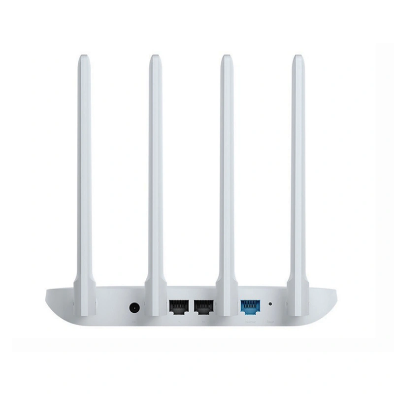 Xiaomi Mi Router 4A White AC1200 dual-band Wi-Fi 5 router with four external antennas rear view