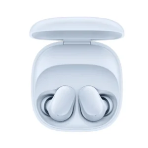 Xiaomi Redmi Buds 6 Play Blue wireless Bluetooth 5.4 earbuds with charging case front view