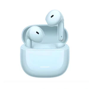 Xiaomi Redmi Buds 8 Active Blue wireless Bluetooth 5.4 earbuds with charging case front view