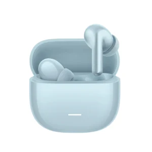 Xiaomi Buds 8 Lite Blue wireless Bluetooth 5.4 earbuds with ANC charging case front view