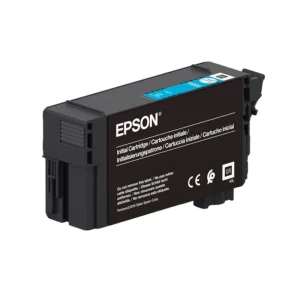 EPSON T40C240 UltraChrome XD2 Cyan 26ml ink cartridge front side view