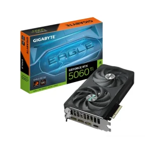 GIGABYTE GeForce RTX 5060 Ti EAGLE MAX 8GB GDDR7 Graphics Card front view and package