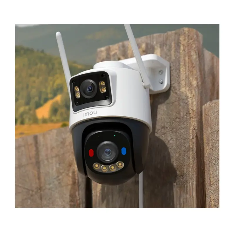 IMOU Cruiser Dual 4G 6MP IPC-S7XCP-6M1TED Outdoor Dual Security Camera front side view mounted
