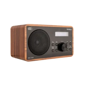 VIVAX VOX DW-2 DAB Walnut Radio with Bluetooth and FM front side view