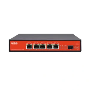 Wi-Tek WI-PS306GF-UPS-15A V2 solar powered PoE switch with Gigabit ports, 120W PoE budget and cloud management support front view