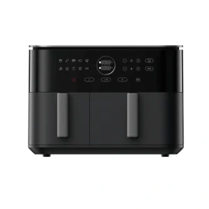 XIAOMI Dual Zone Air Fryer 10L BHR07SGEU black smart air fryer with dual cooking zones and touchscreen control front view