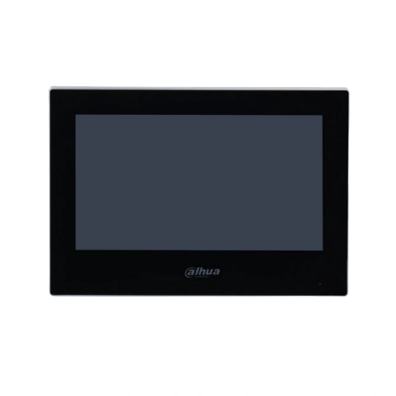 Dahua VTH2621G-P black IP indoor video intercom monitor with 7-inch touchscreen front view