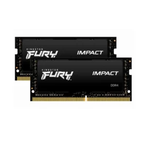 Kingston FURY Impact 16GB DDR4 3200MHz CL20 SODIMM laptop memory kit 2x8GB front view