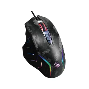 A4 Bloody J95S Light Strike USB gaming mouse with RGB lighting front side view